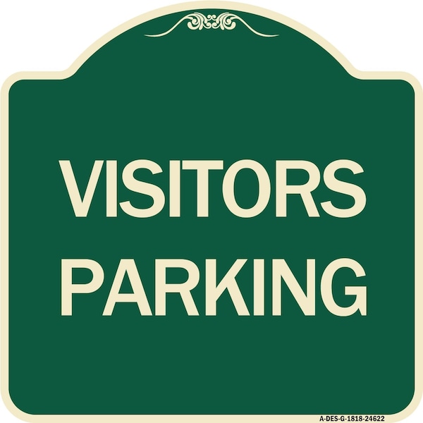 Signmission Parking Lot Visitors Parking Heavy-Gauge Aluminum Architectural Sign, 18" x 18", G-1818-24622 A-DES-G-1818-24622 - main